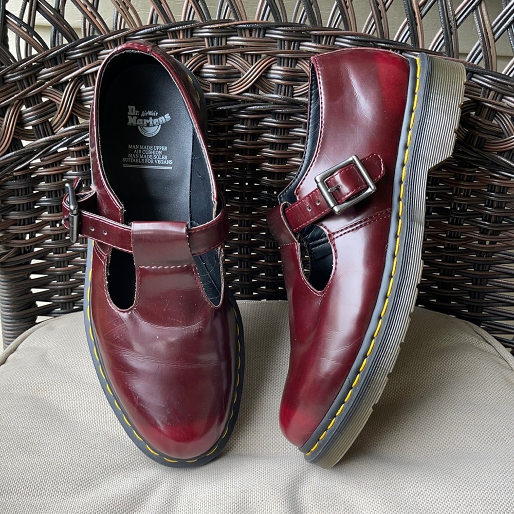 Vegan Polley Cherry Red Dr. Martens 11